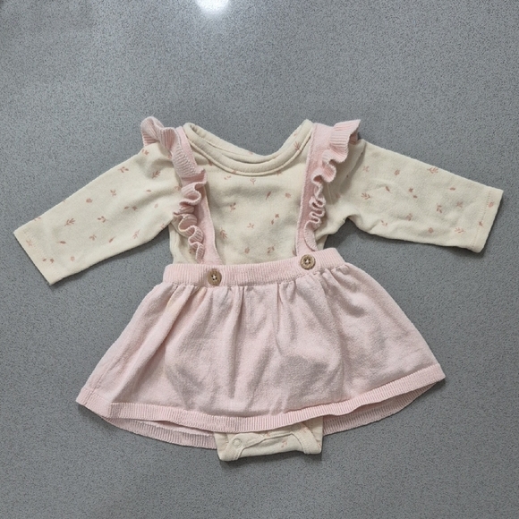 Carter's Soft Cream Newborn Bodysuit Dress - Picture 4 of 8